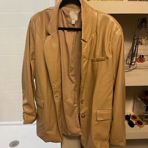 Joie tan leather blazer